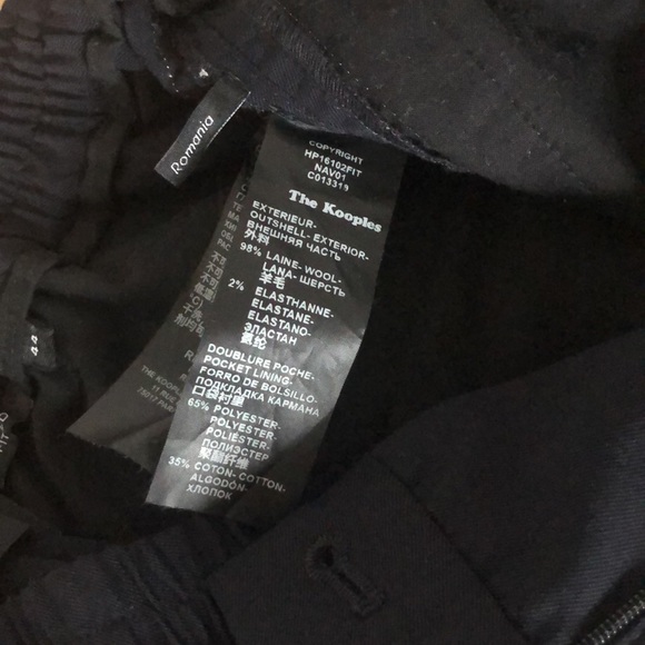 The Kooples Fitted Wool Trouser Pant - Picture 3 of 6